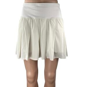 Joy Lab Womens White Pleated A Line Tennis Golf Athletic Mini Skort Skirt Sz XL